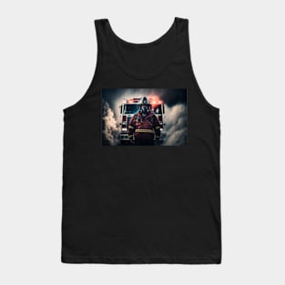 Fireman in front of the truck Tank Top
